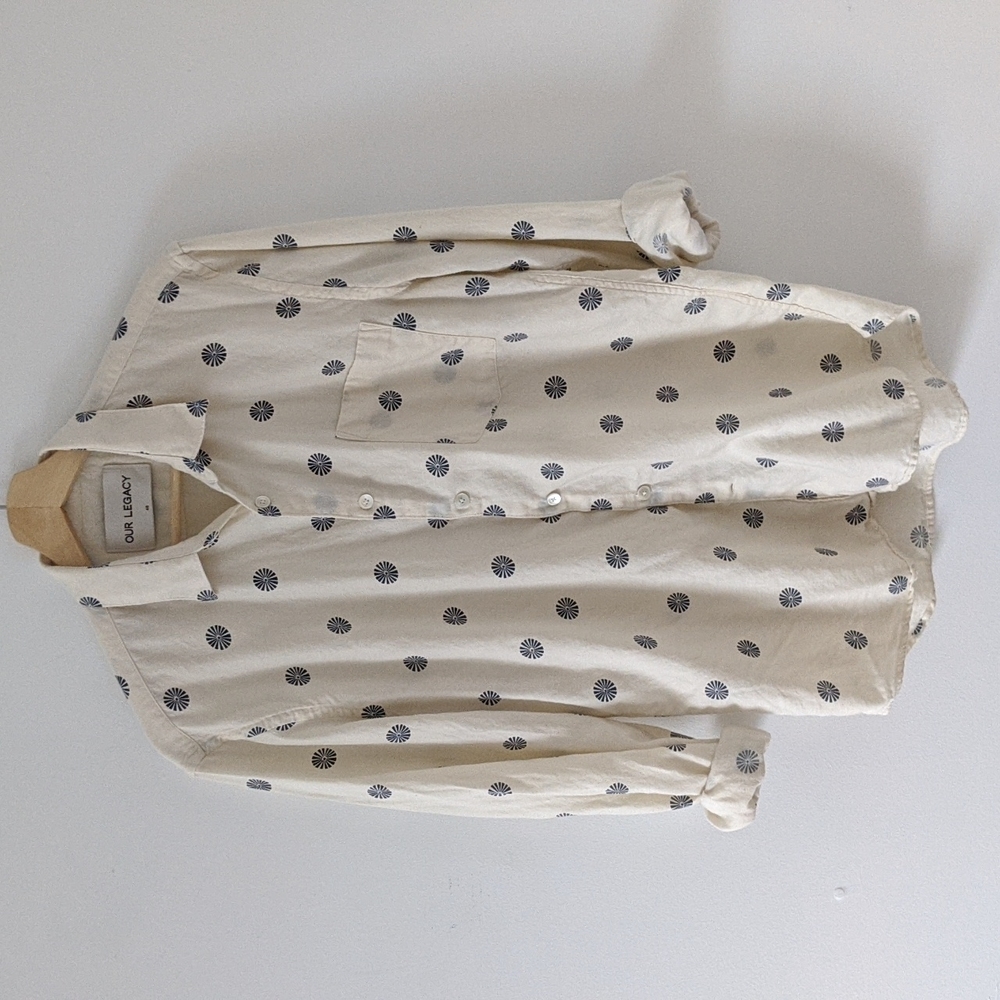 OUR LEGACY Men's Button up Shirt sol Sun print